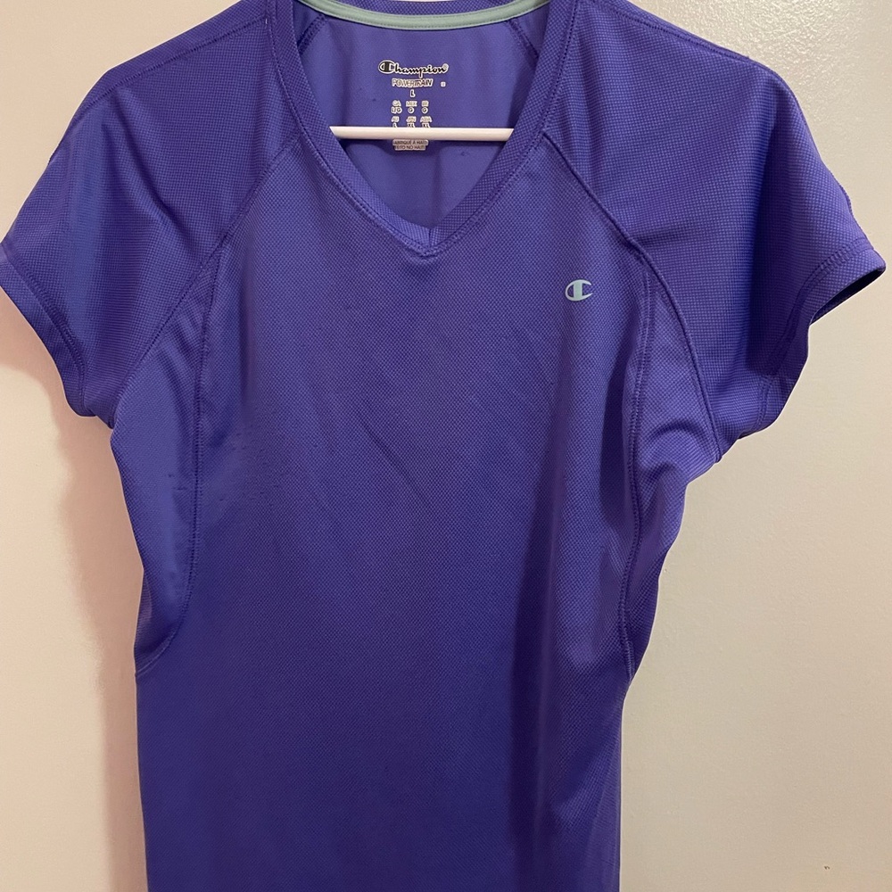Champion Purple Fitted Short Sleeve Tee